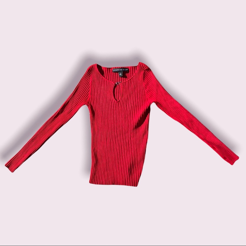 Y2K wide ribbed toggle clasp sweater